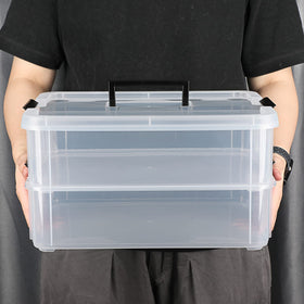 JUXYES transparent storage container offers quick visibility to find items fast.
