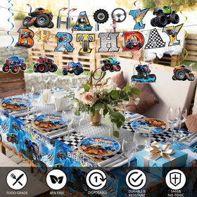 JVORFDG Monster Truck napkins keep hands clean during party fun