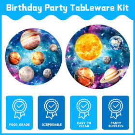 JVORFDG disposable cups bring colorful galaxy vibes to the party.