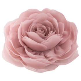 Round floral pillow cover adds bright, decorative ambience to living spaces.
