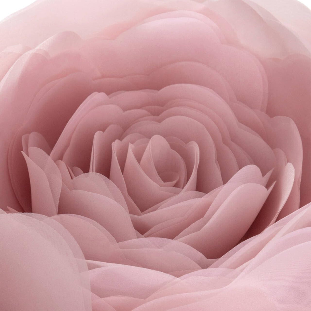 Close-up of the 3D rose design on the JWH pillow cover.