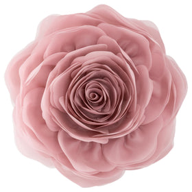 JWH Stereo Flower pillow cover in dusty pink round 12-inch, elevating sofa styling.