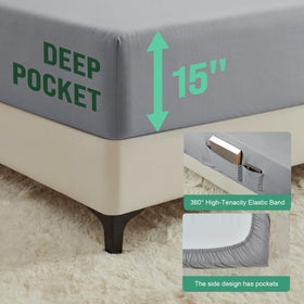 JWQEHUY grounding sheet side fabric showing uniform 360° silver blend for steady grounding.