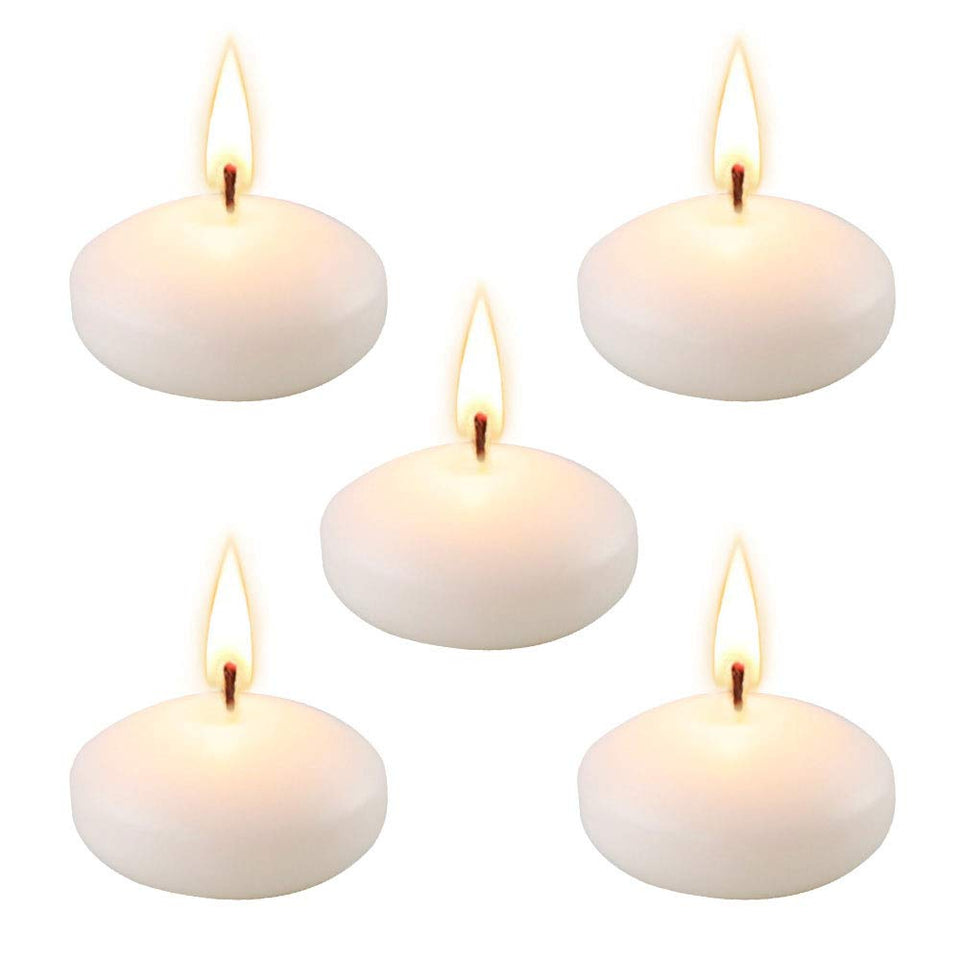 JXDLSQ 48-pack unscented floating candles for elegant centerpieces