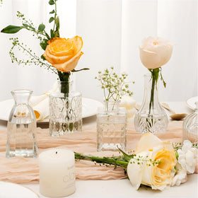 JXINDUJU glass bud vases support long-lasting display on shelves