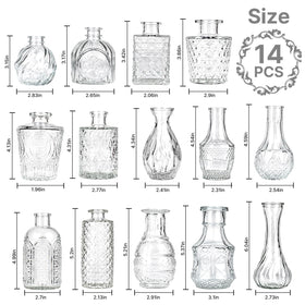 JXINDUJU bud vase styles show distinct patterns for mixed floral displays