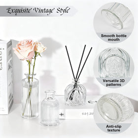 JXINDUJU Clear Glass Bud Vase Variant H arrives gift-ready.