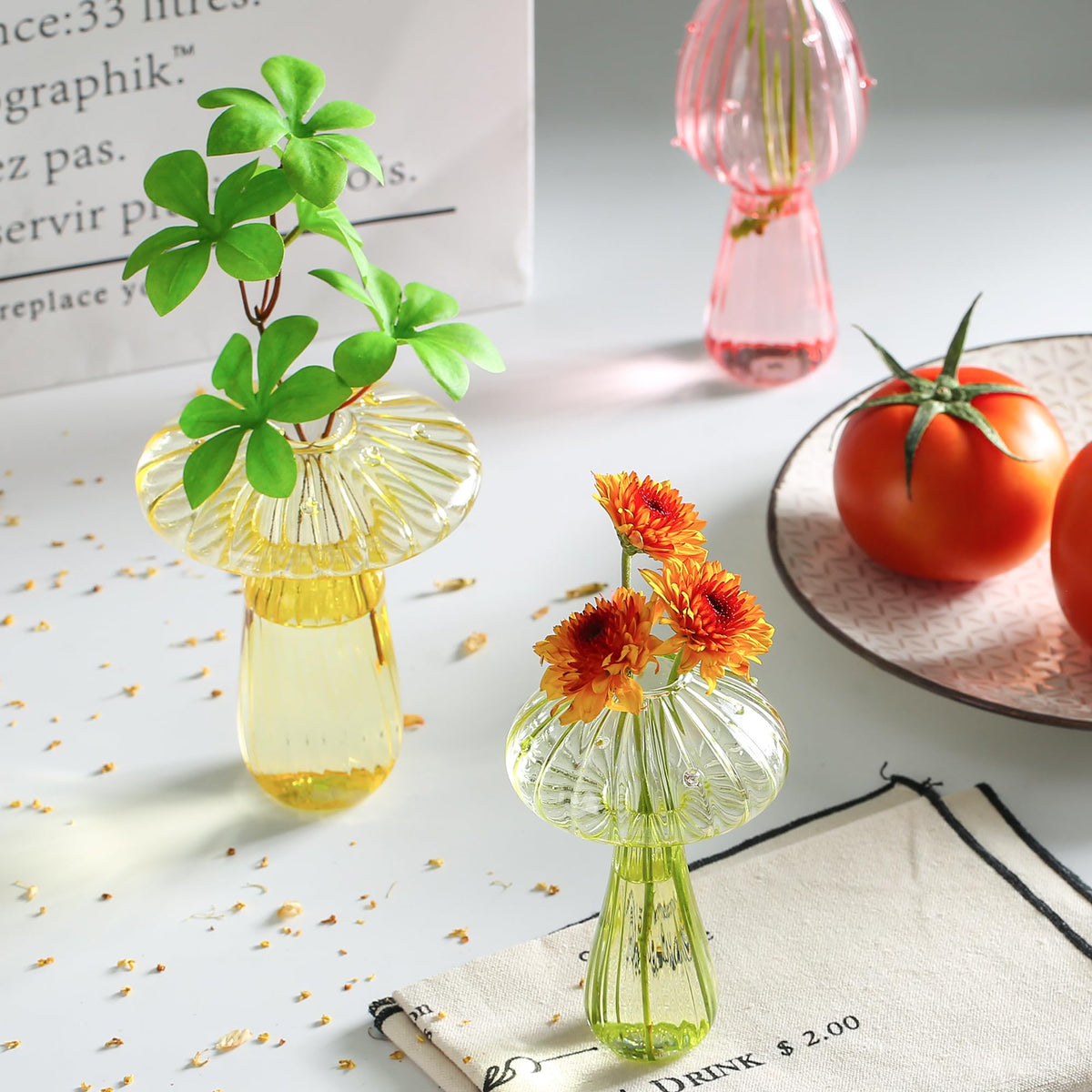 JXWENBYX mushroom vase gift packaging, a thoughtful plant lover present