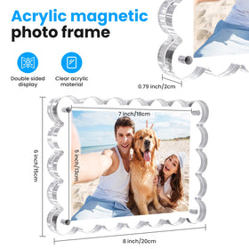 HJYAXQOP double-sided display shows two photos in a stylish block