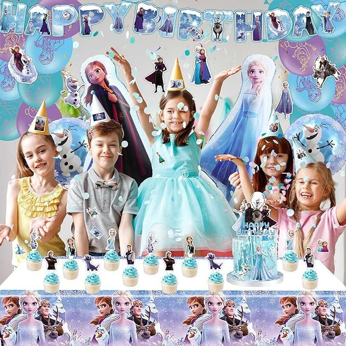 JYHFY Frozen foil balloons create sparkle and easy decoration setup