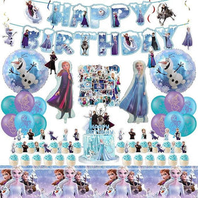 JYHFY Frozen Happy Birthday banner enhances the theme and photo-worthy moments