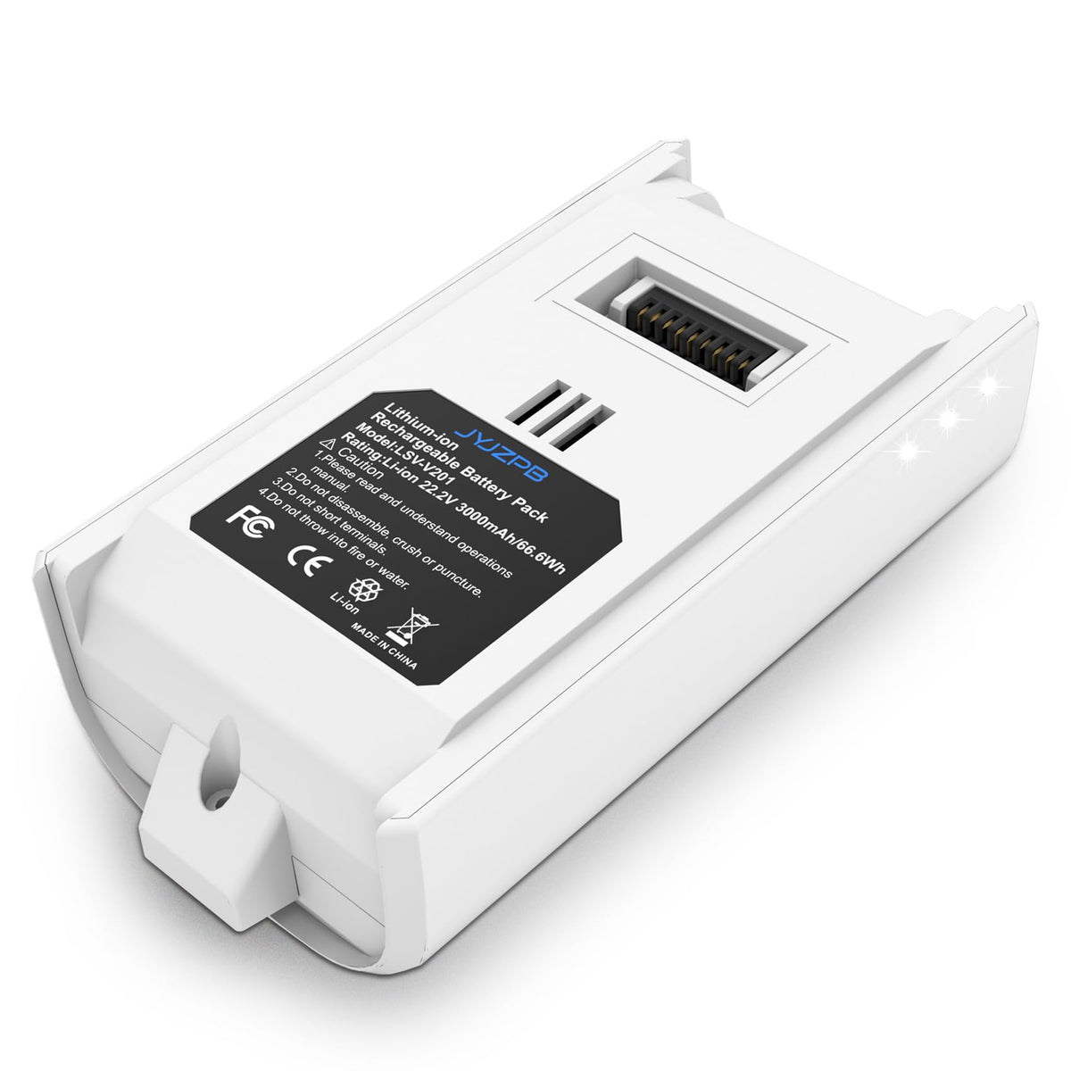JYJZPB LVAC-200 replacement battery packaging ready for quick Levoit replacement