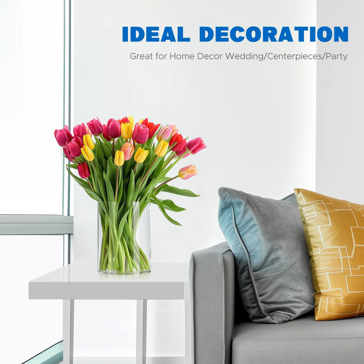 JYPS durable PC material vase built for repeat use at events.