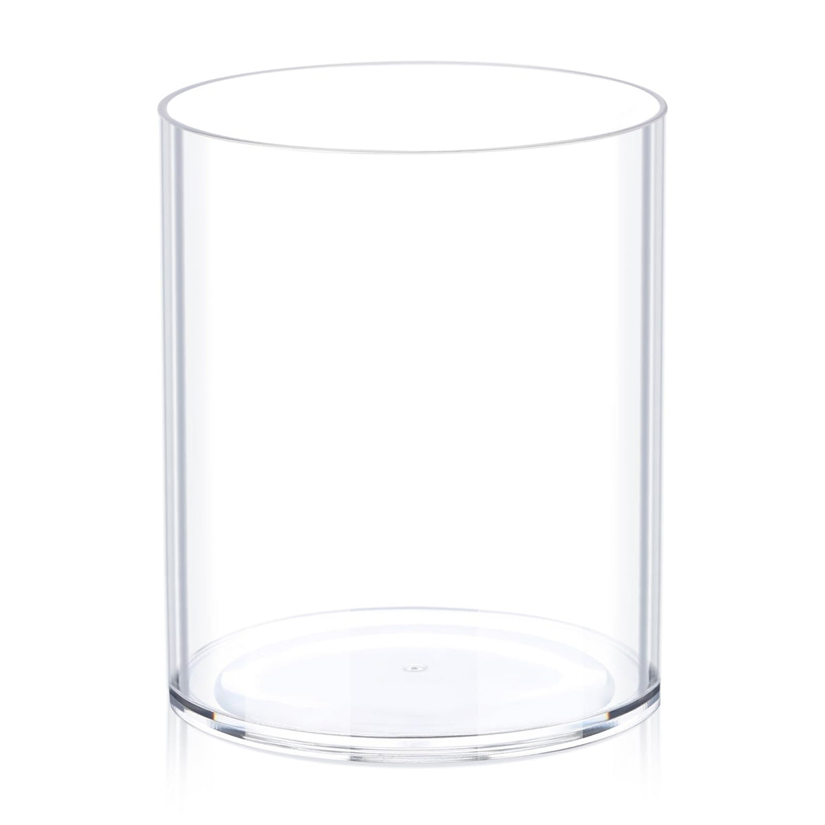JYPS flower clear vase with wide-mouth six-inch opening for striking centerpieces.