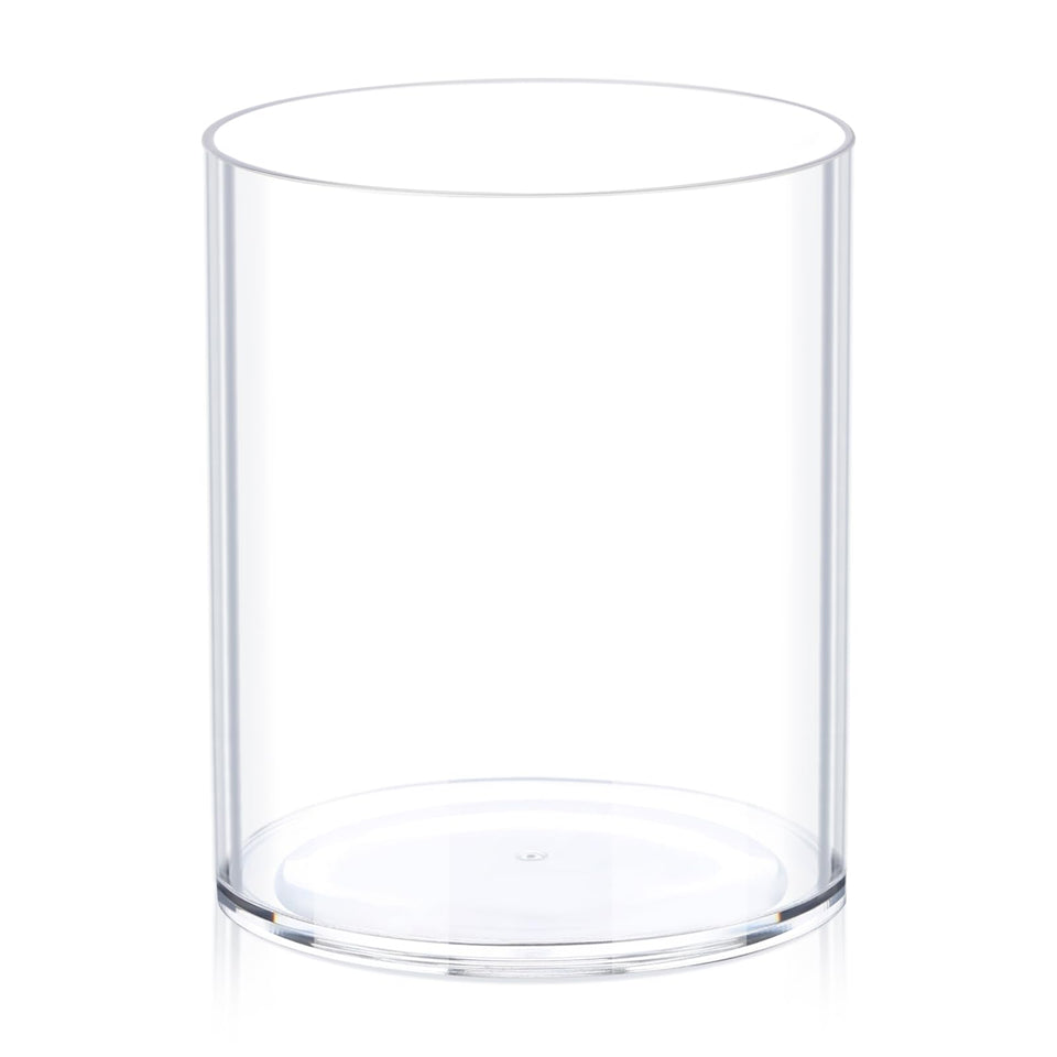 JYPS flower clear vase with wide-mouth six-inch opening for striking centerpieces.