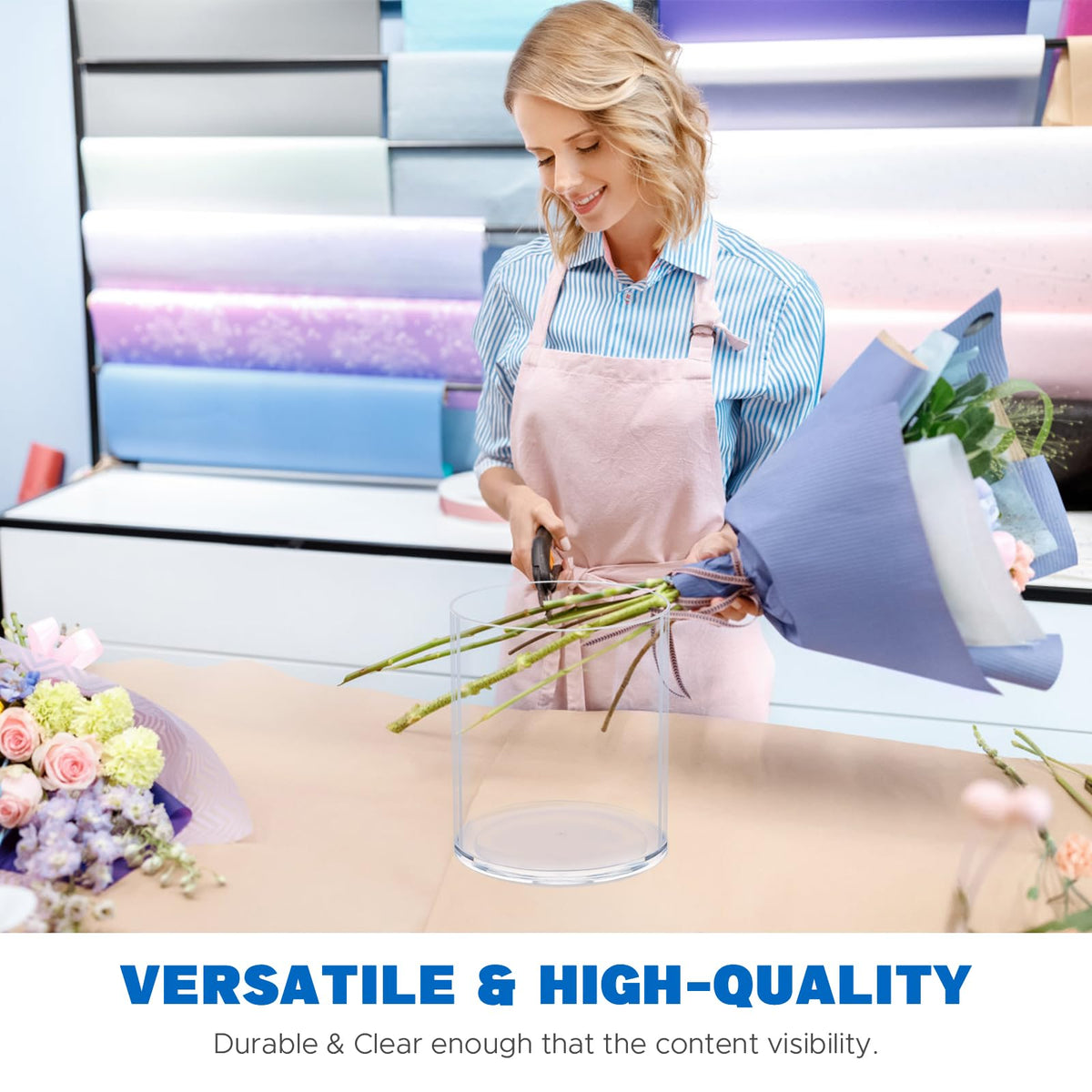 JYPS heat-resistant vase safe for candles and warm accents.