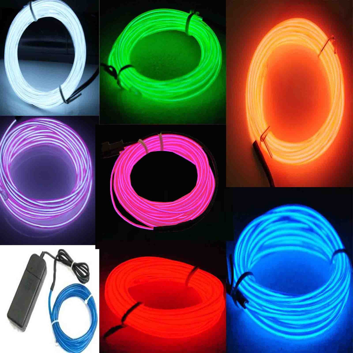JYtrend neon EL wire in blue adds cool accents for events and DIY costumes
