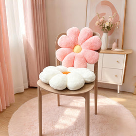 JZNEXD pink and white daisy pillow in dorm room display adds cheerful energy