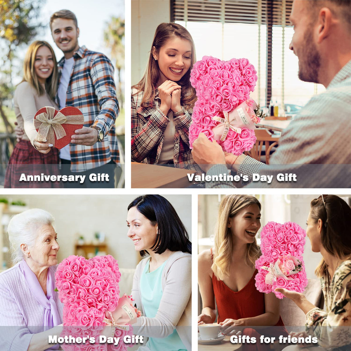 Birthday bouquet style rose bear ready for gifting and display