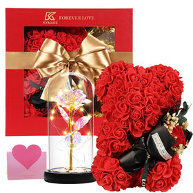 K KYMAKE Mothers Day Rose Bear Gift Box showcasing a romantic keepsake for her