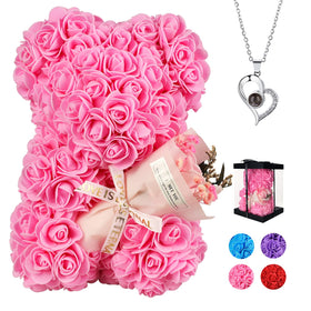 K KYMAKE rose bear in gift box for Mother's Day, ready to gift