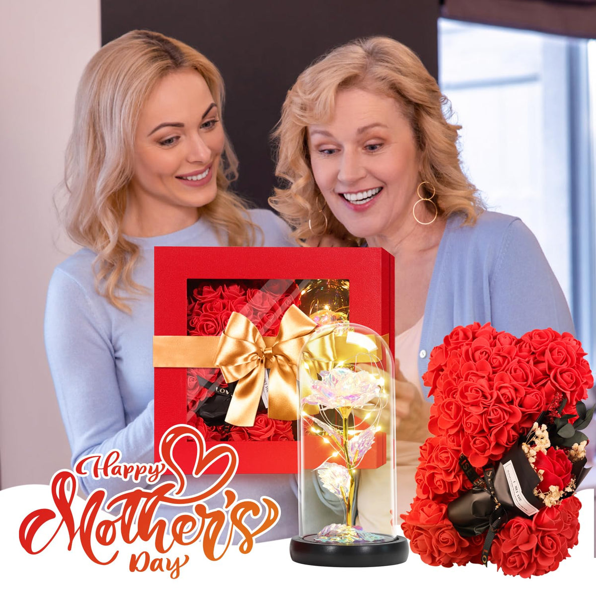 K KYMAKE Rose Bear gift set for women on special occasions