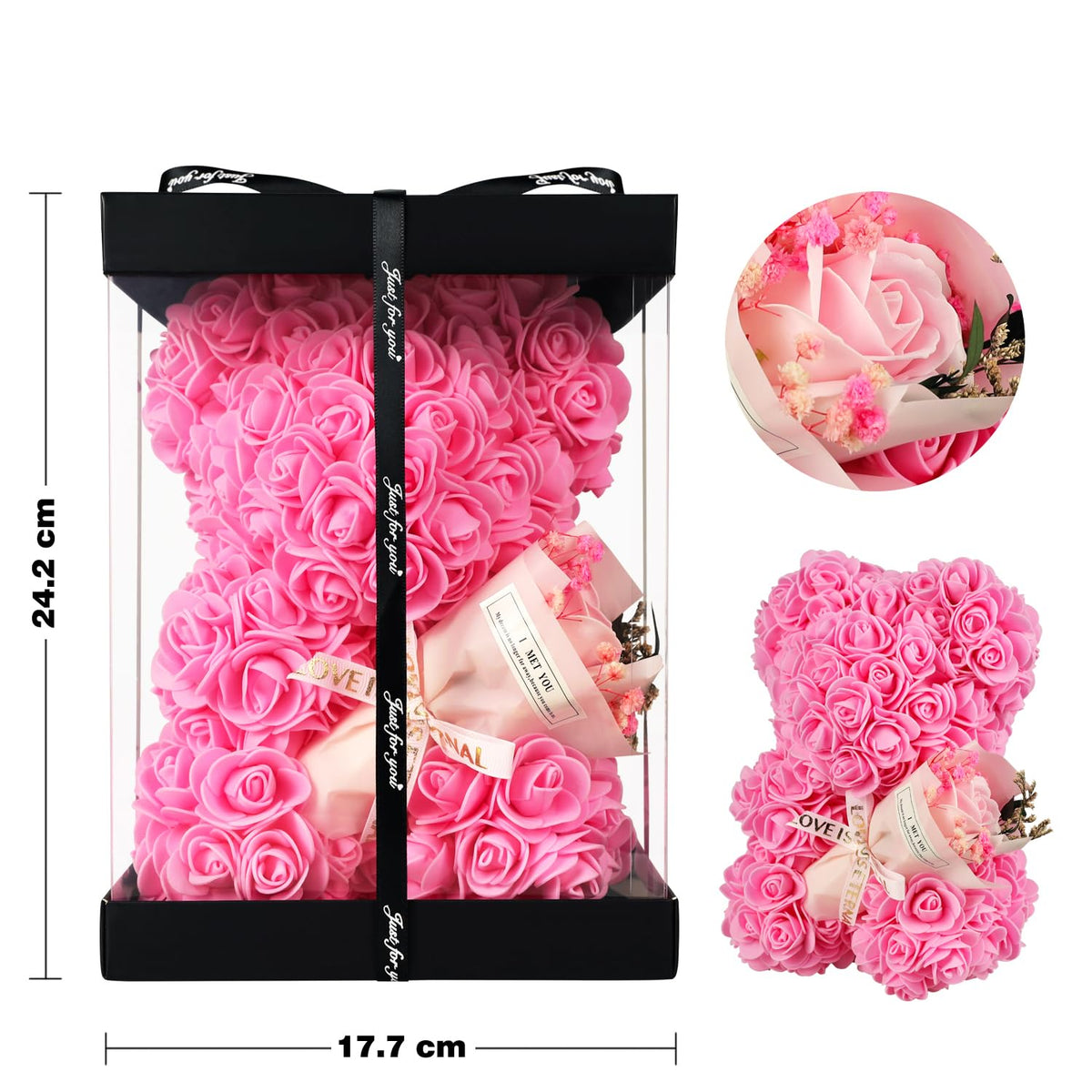 K KYMAKE close-up of plush and rose accents, a charming keepsake gift.