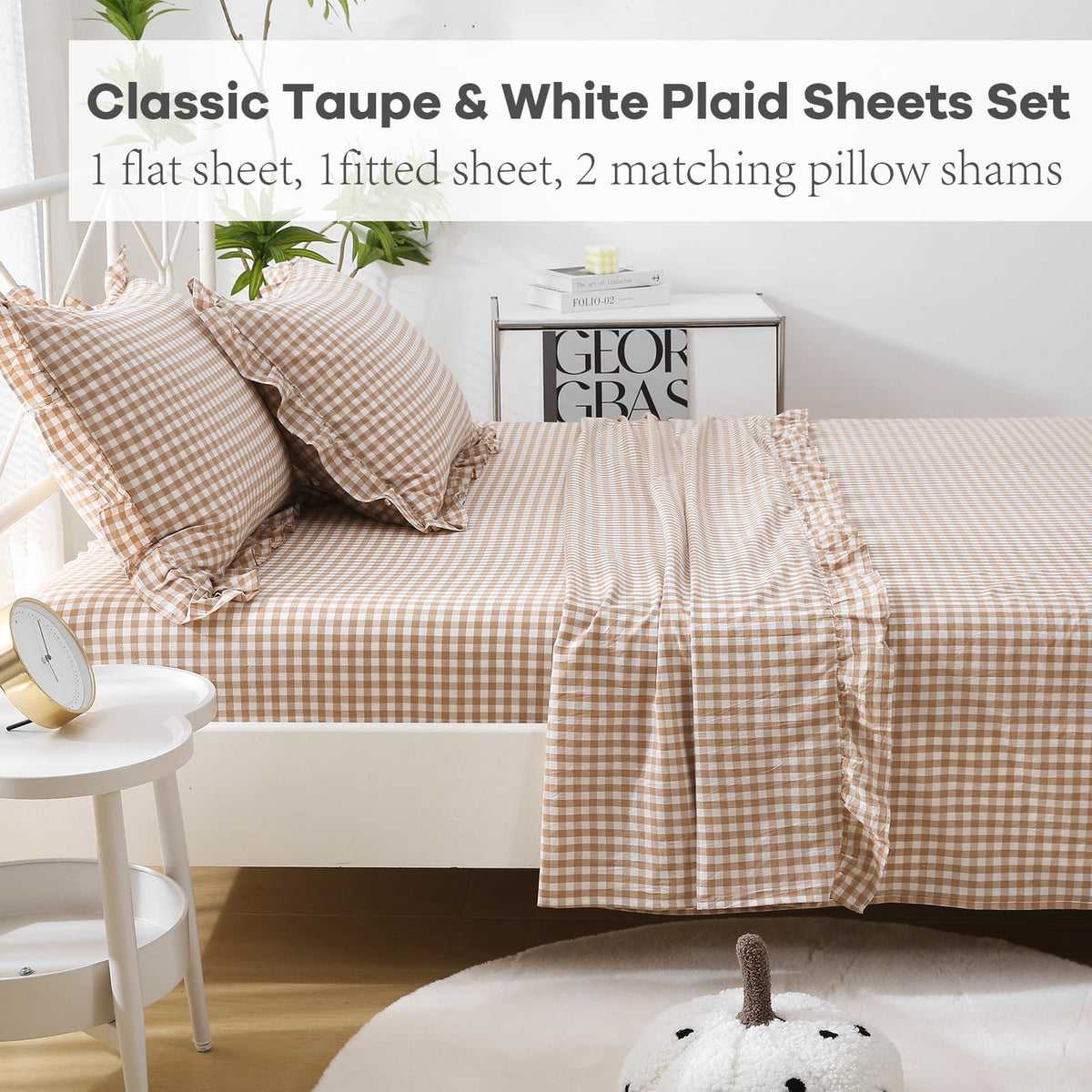 K Masaniji 18-inch deep-pocket fitted sheet on a mattress for secure fit