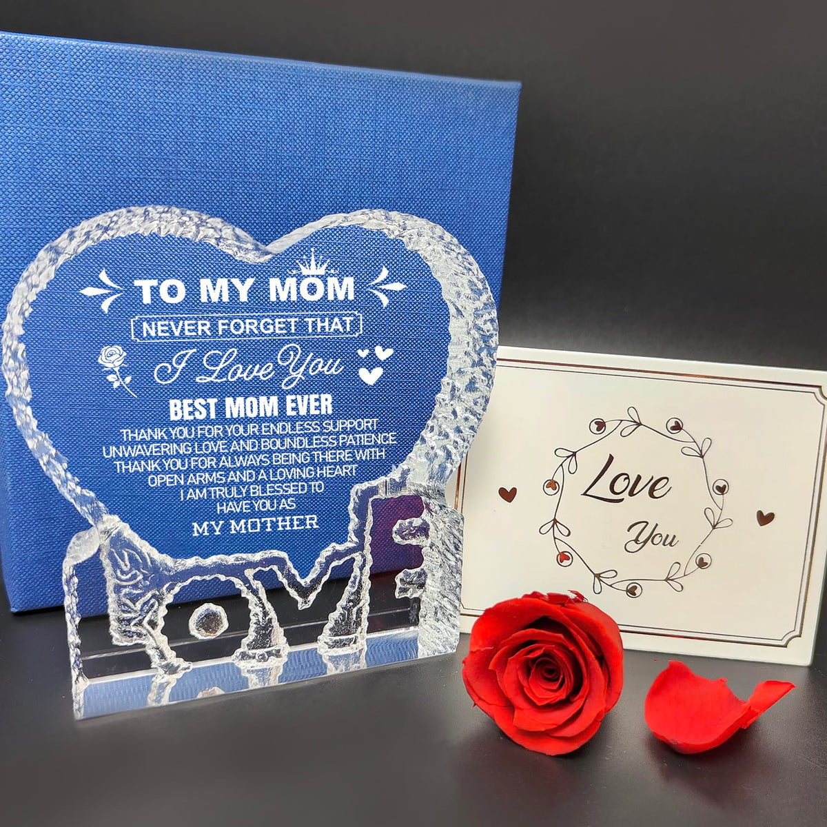 K-MLICE crystal engraved 'TO MY MOM' lasting keepsake for special occasions