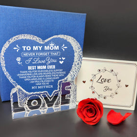 K-MLICE crystal engraved 'TO MY MOM' lasting keepsake for special occasions