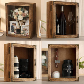 KAASTHAA Shadow Box 11x13 rustic burnt wood finish with vintage charm.