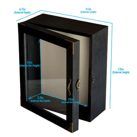 KAASTHAA Shadow Box Frame with acrylic door protects displays dust-free