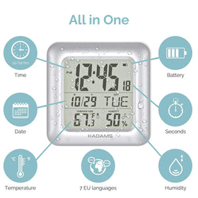 KADAMS temperature display helps monitor room heat for comfort.