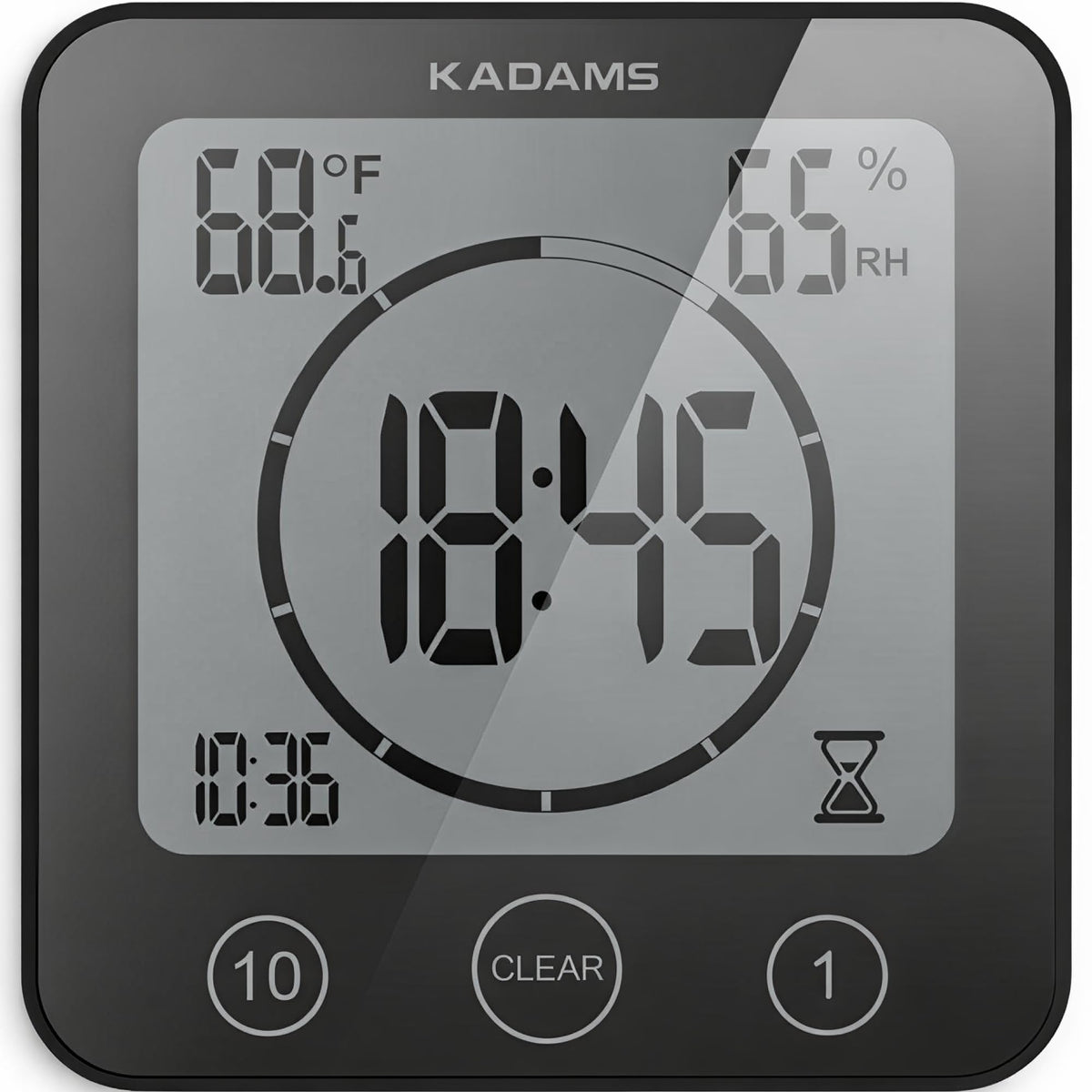 KADAMS shower clock with digital display for precise timing in showers