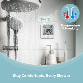 KADAMS Shower Clock IP54 rating protecting against water spray and humidity