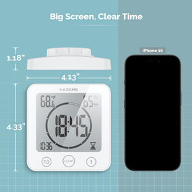 KADAMS Shower Clock magnetic kitchen use for convenient timing