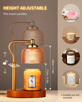 Kadrama candle warmer lamp base with anti-slip pad protects surfaces.