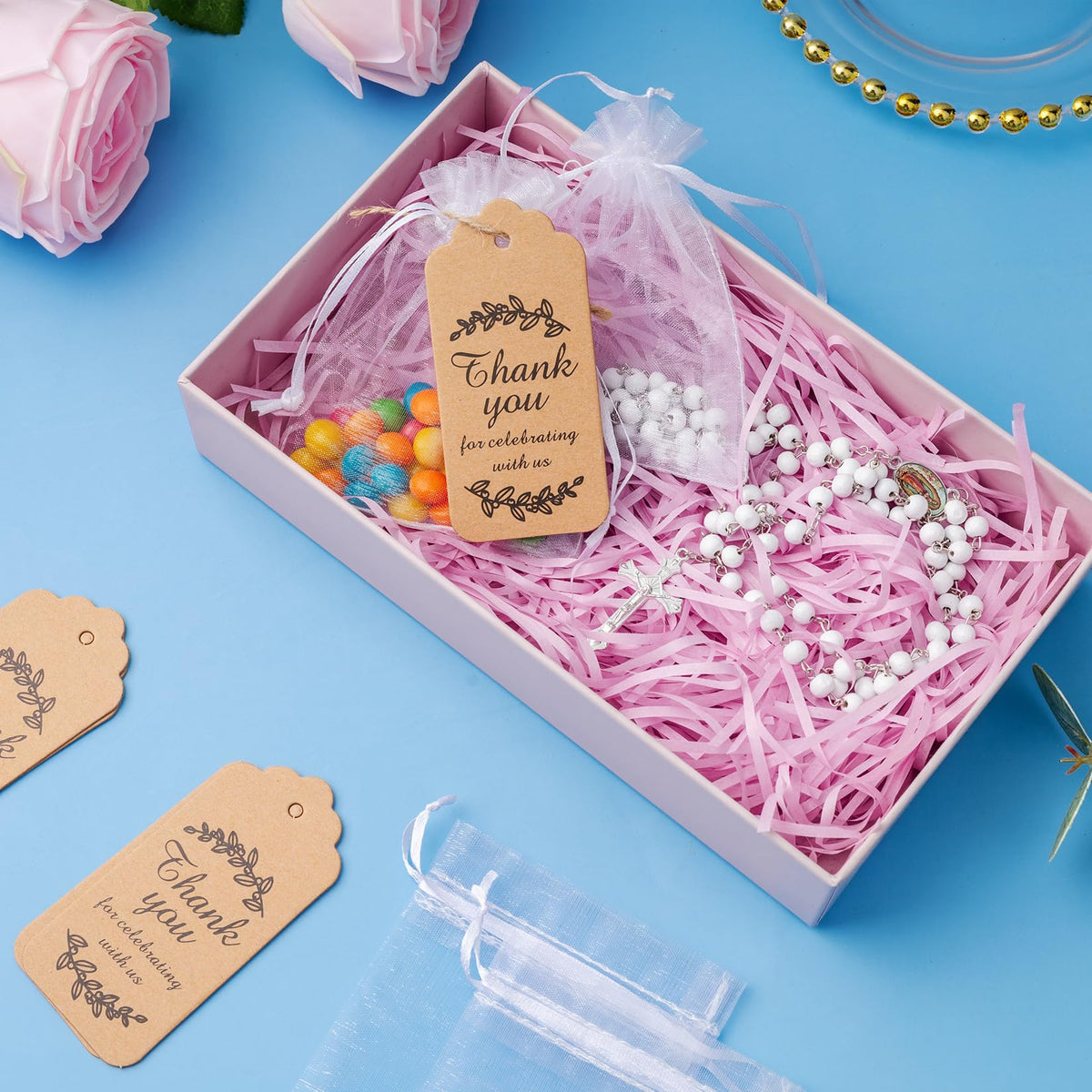 Ideal as party favors for baptisms, First Communions, and Catholic celebrations.