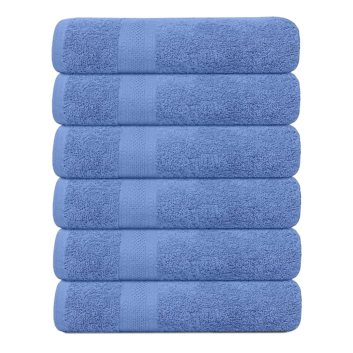 KAHAF Collection blue 27x54 bath towel for quick-dry daily use.