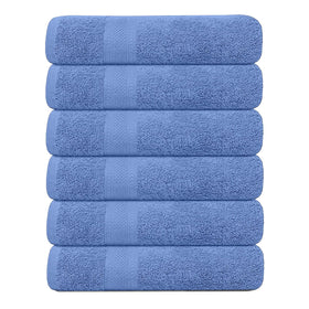 KAHAF Collection blue 27x54 bath towel for quick-dry daily use.