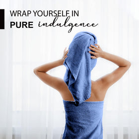 KAHAF COLLECTION blue towel, gym and shower essential, fast-drying and absorbent.