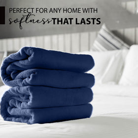 KAHAF COLLECTION highly absorbent navy towel 24x48, perfect for post-workout drying.