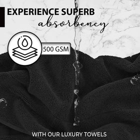 KAHAF COLLECTION 100pct cotton towels close-up fabric detail highlights plush absorbency.