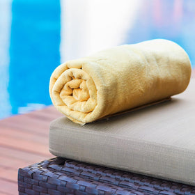 KAHAF COLLECTION towels in a bathroom setting evoke spa like luxury.