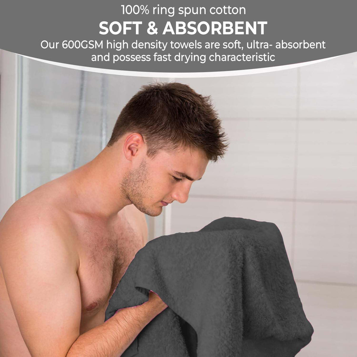 KAHAF COLLECTION towels highlight quick-dry design and absorbency
