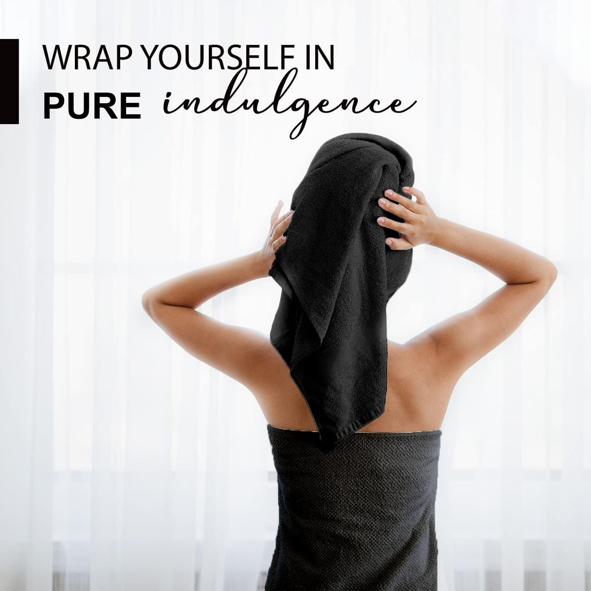 KAHAF COLLECTION towels stacked on display showcase premium softness and value.