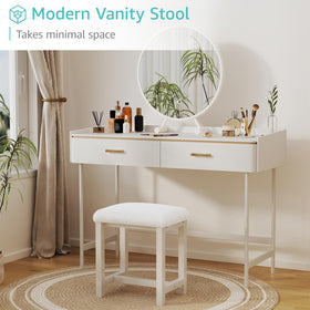 Kai-Road compact vanity chair suited for bedrooms and small spaces