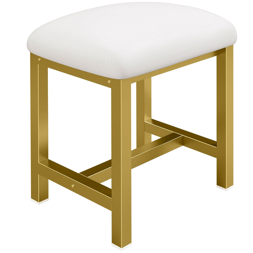 Kai-ROAD small vanity stool with cushion for compact spaces
