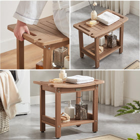 KaimuBench versatile shower seat doubles as plant stand