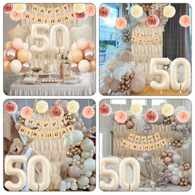 KAINSY caramel star foil balloon adds a celestial glow